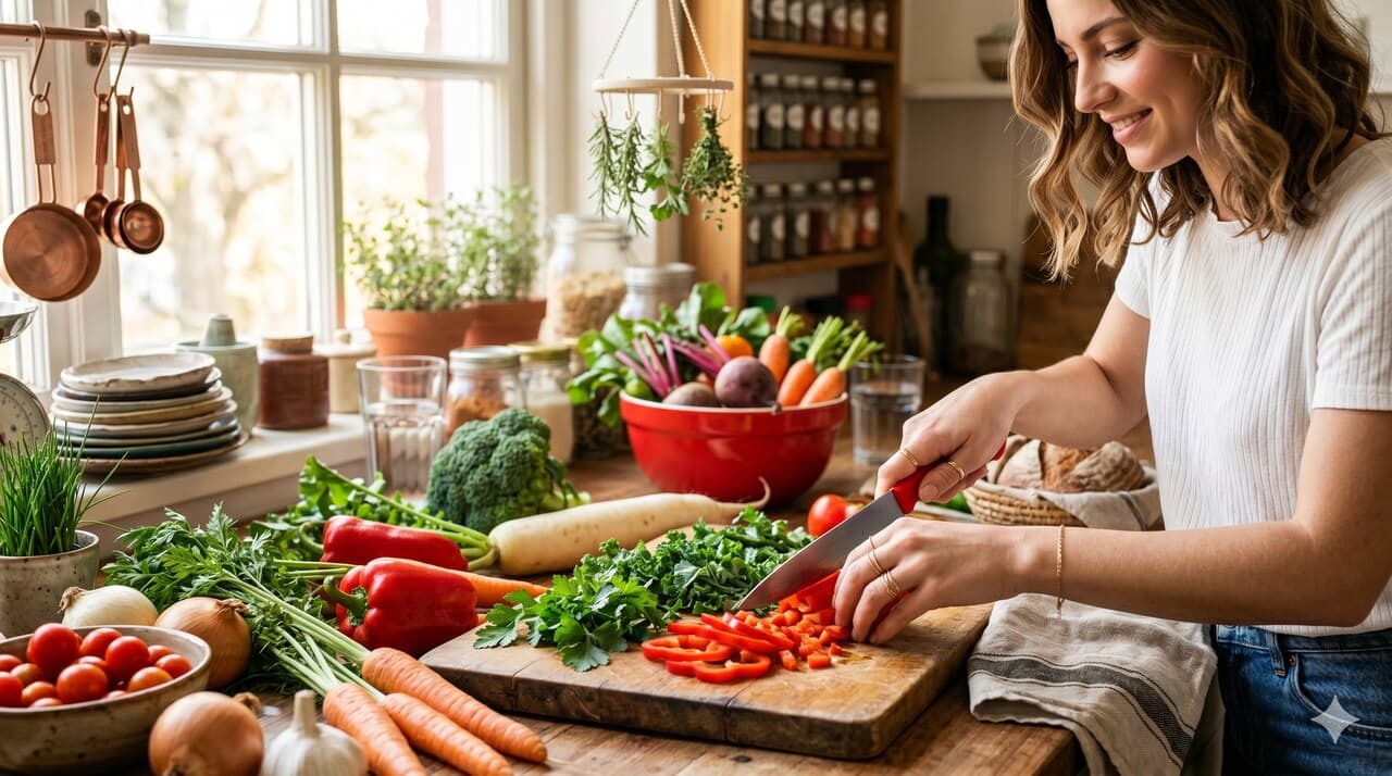 Frische Zutaten der Saison werden in unserer Küche verarbeitet