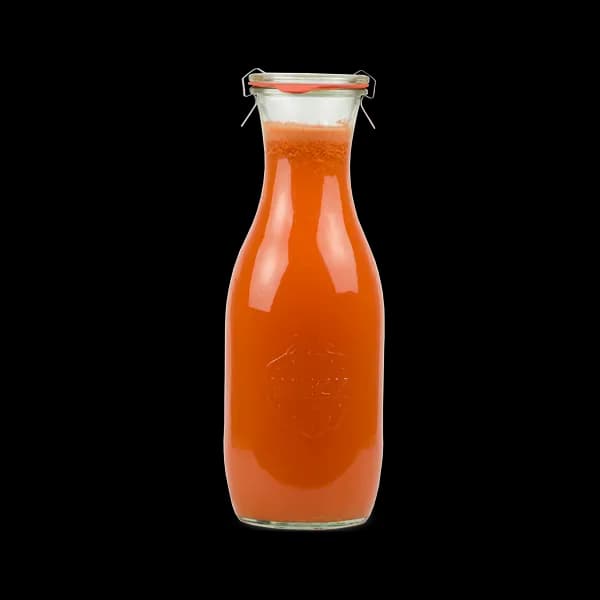Fenchel-Apfel-Karottensaft im 1-Liter-Weckglas
