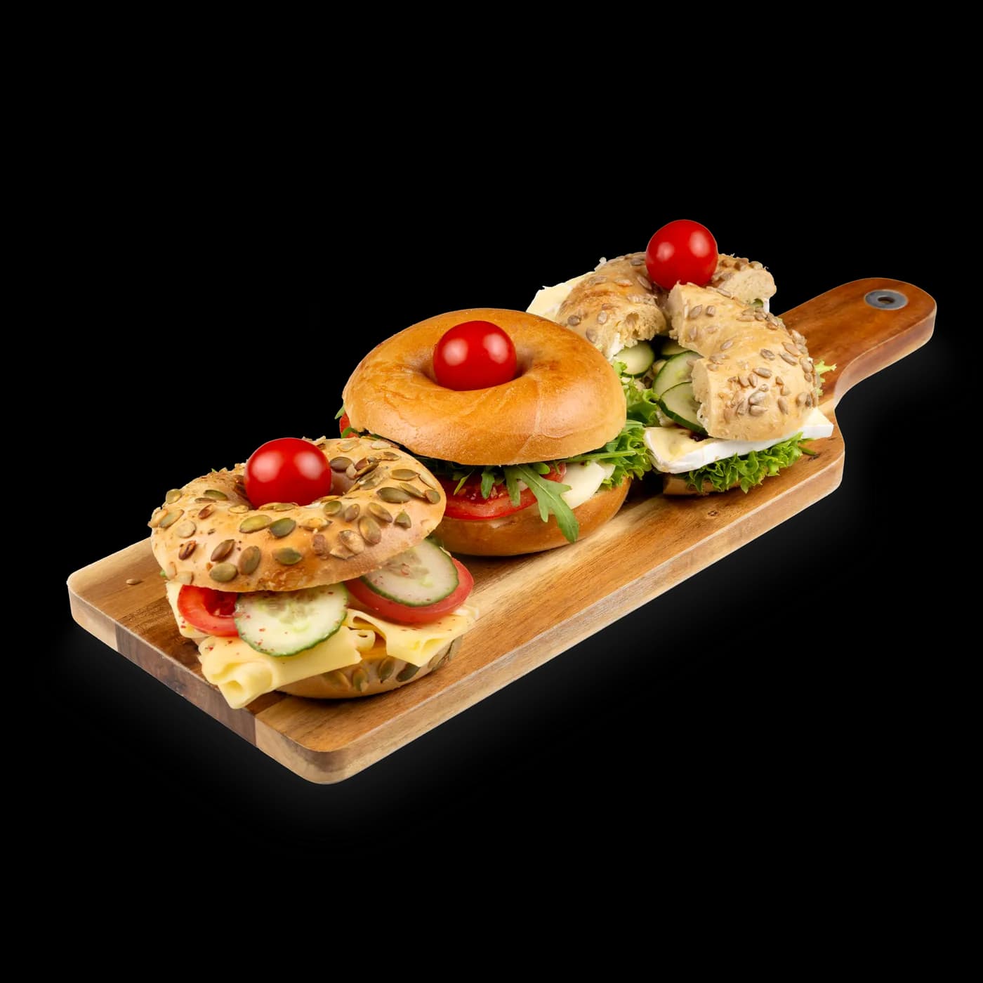 Vegetarisch belegte Bagels