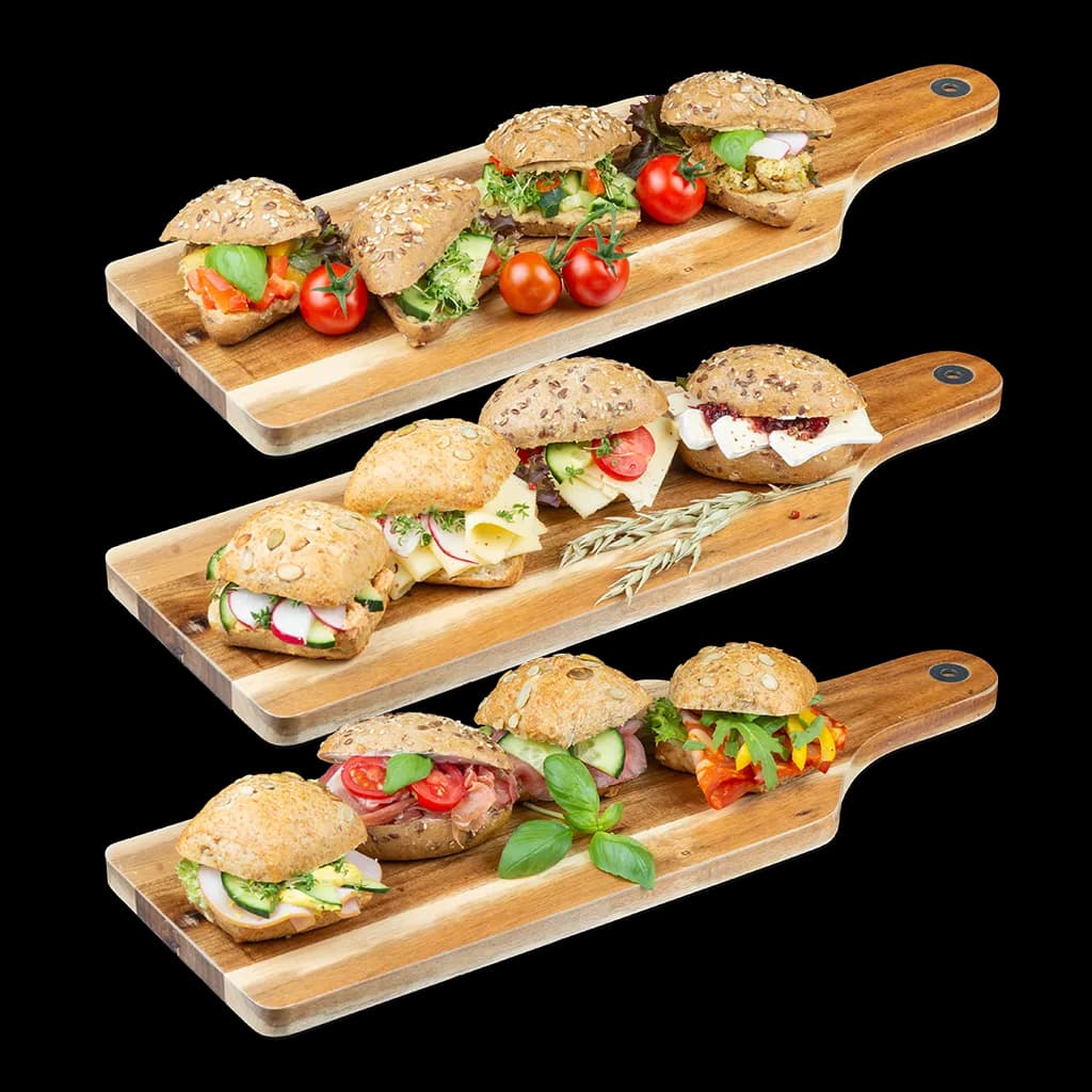 Glutenfreie Brötchen gemischt belegt