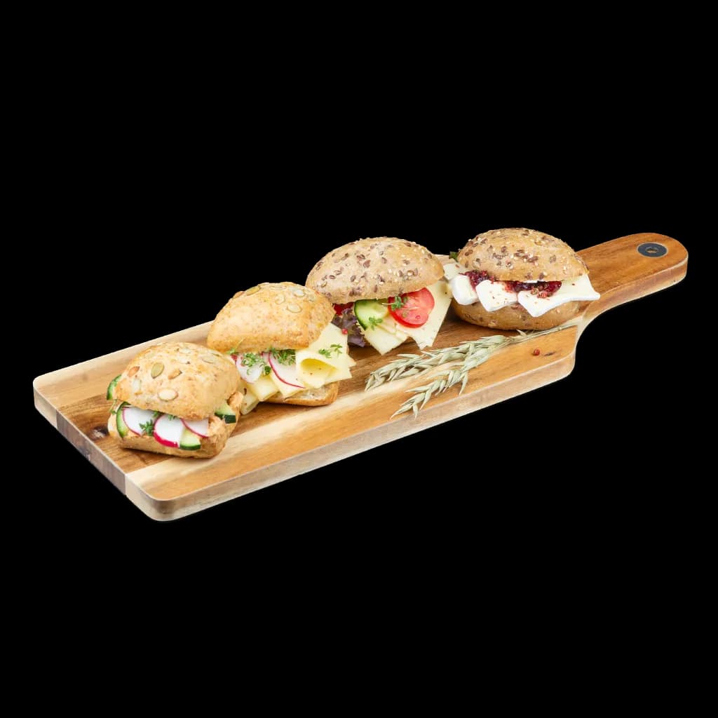 Glutenfreie Brötchen vegetarisch belegt