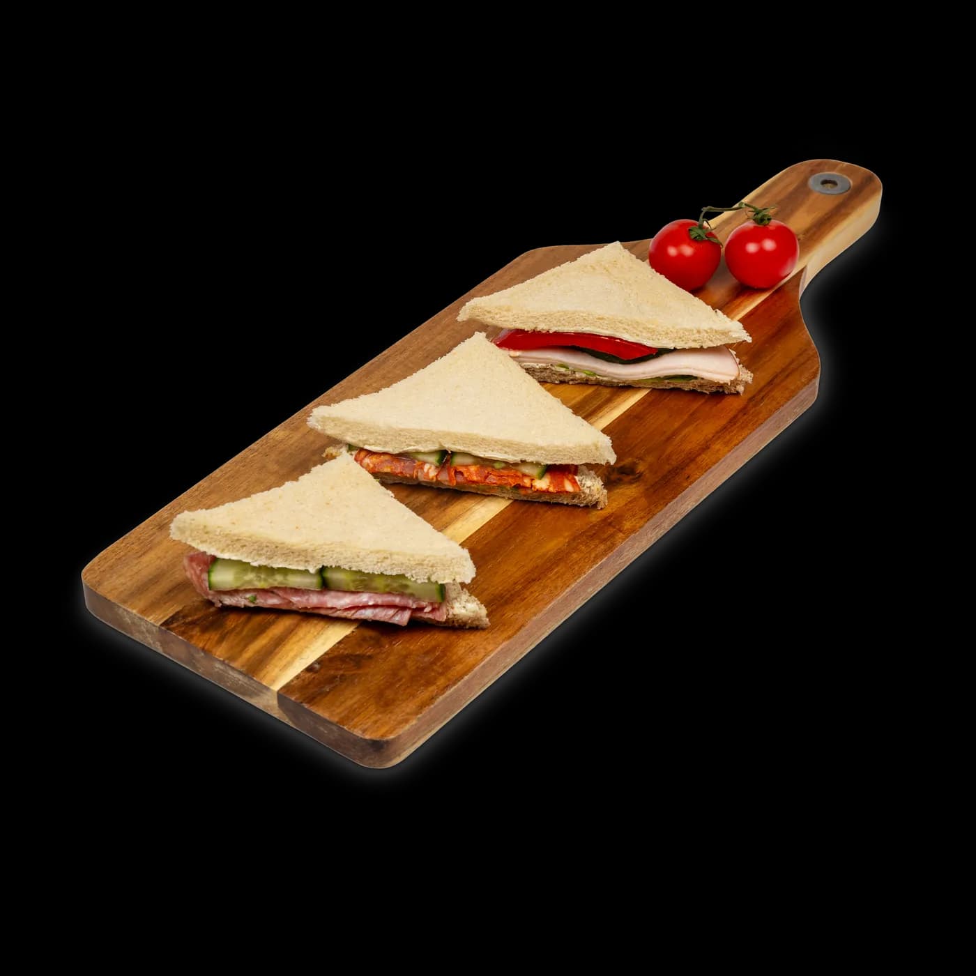 Sandwich-Ecken gemischt belegt