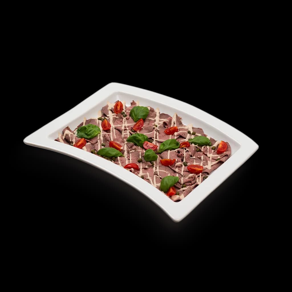 Platte Vitello Tonato mit Thunfischcreme und Kapern