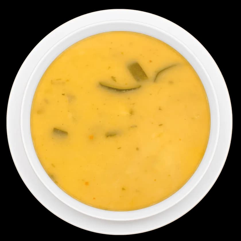 Vegetarisches Curry in weißer Schale