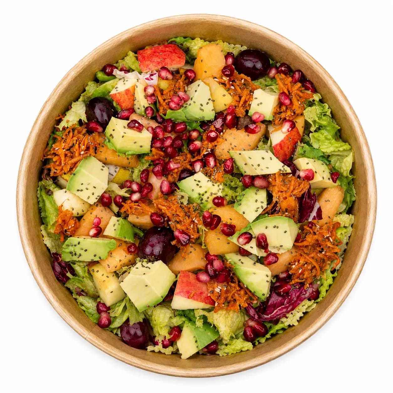 Fit n' Healthy Salat mit Avocado, Apfel, Gurke und Granatapfel