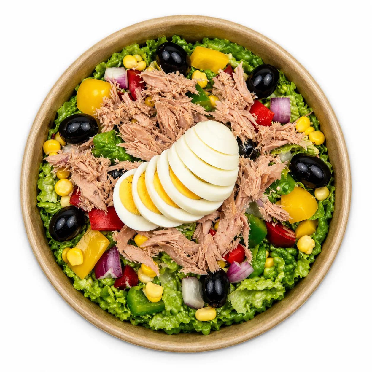 Nizza Salat mit Thunfisch, Ei, Oliven und Mais