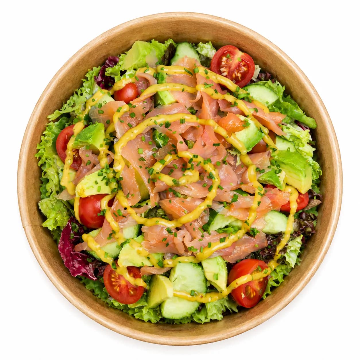 Nordisch by Nature Salat mit Lachs und Senf-Dill-Dressing